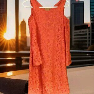 New Maternity Dress Women’s M Mom & Co Lace Peep Shoulder Short Sleeve